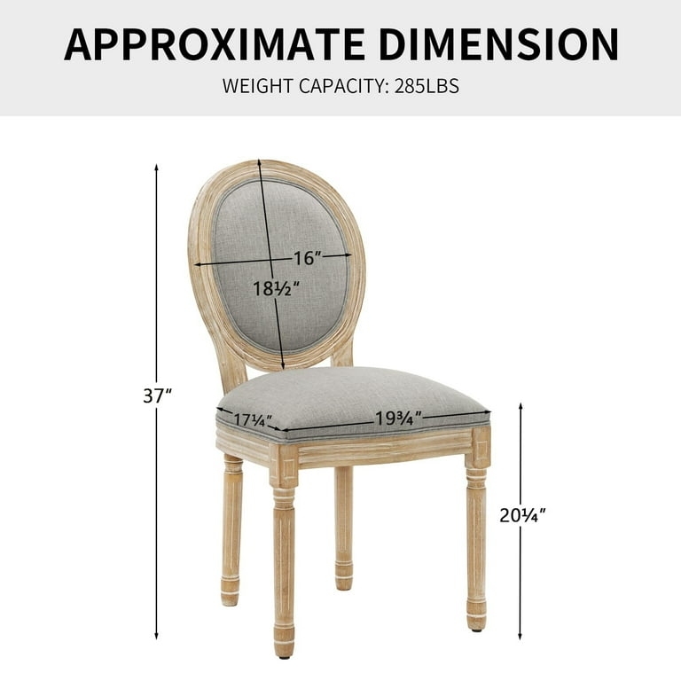 Dining Chairs Armless Side Chairs, Medallion Back, Distressed
