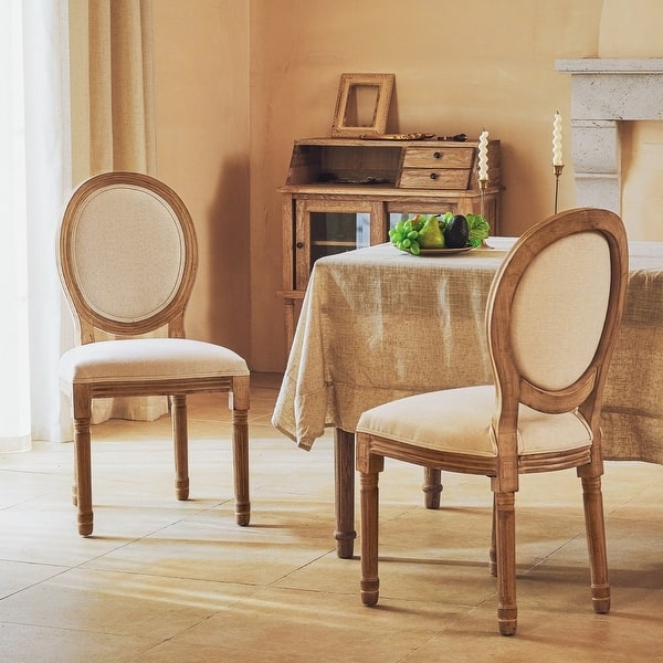 Dining Chairs Carved Details, Louis XVI Style, Weathered Gray
