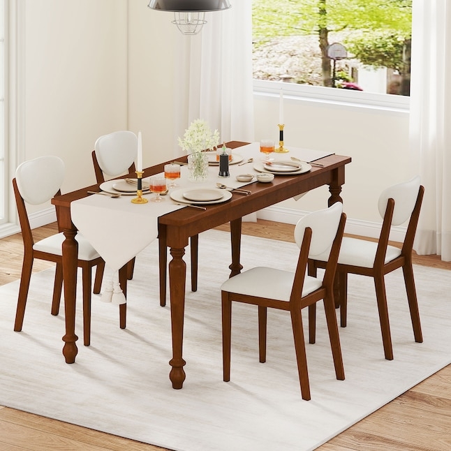 Dining Chairs Charcoal Upholstery Tapered Wood Legs Wrap Around
