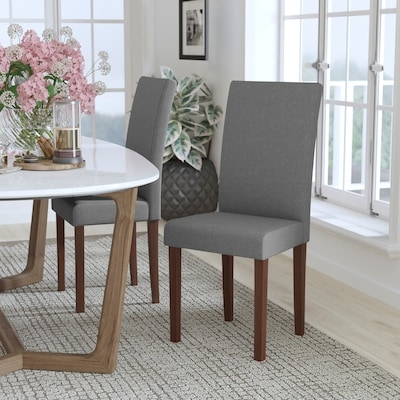 Dining Chairs Cream Channel Tufting Wingback Silhouette Black Legs