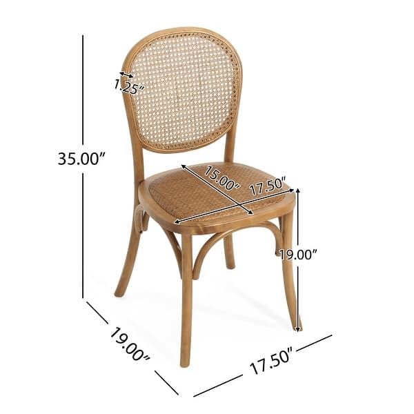 Dining Chairs, Curved Natural Wood Frame, Oatmeal Textured Seat