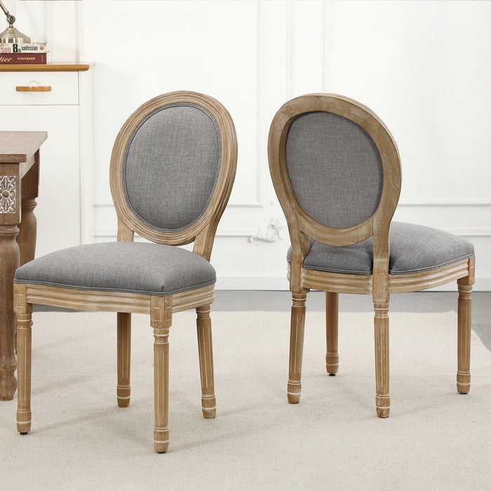 Dining Chairs French Provincial, Carved Details, Rosette Carvings