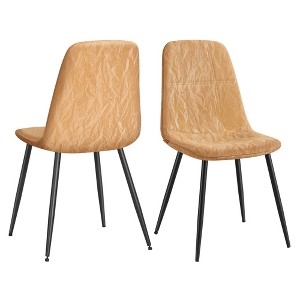 Dining Chairs, Glacier Texture, Metal Frame, Industrial Modern