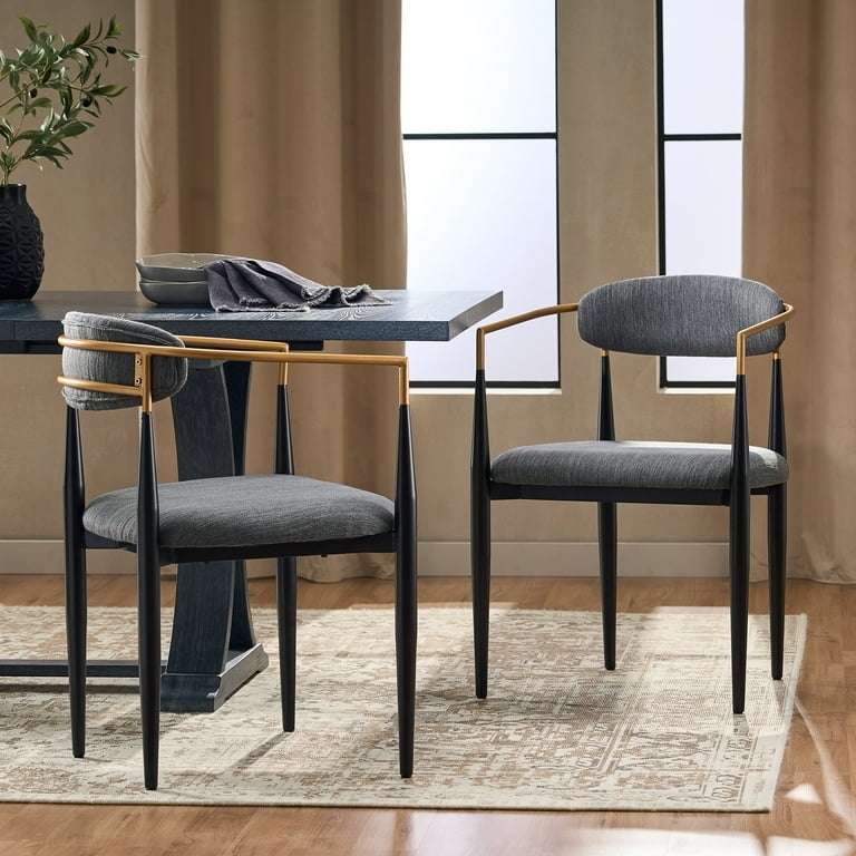 Dining Chairs, High-Back Upholstery with Tapered Legs Transitional