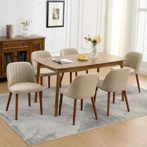 Dining Chairs Horizontal Channel Stitching Armless