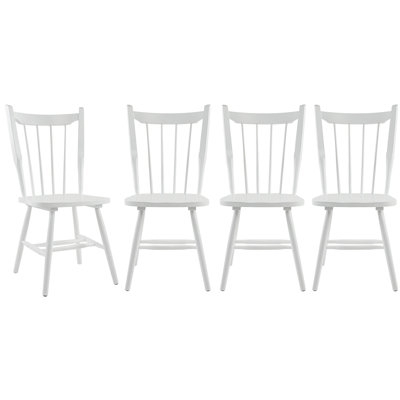 Dining Chairs, Light Wood Windsor Back, Set of 2, Scandi Style
