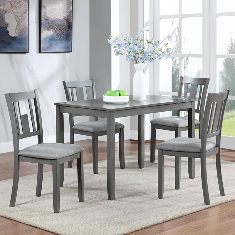 Dining Chairs Mid-Century Modern Set Channel Tufting Curved Back