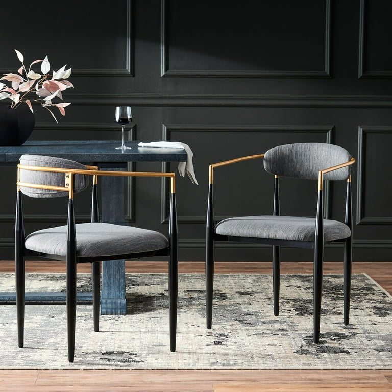 Dining Chairs, Modern Upholstery with Vertical Back Slit