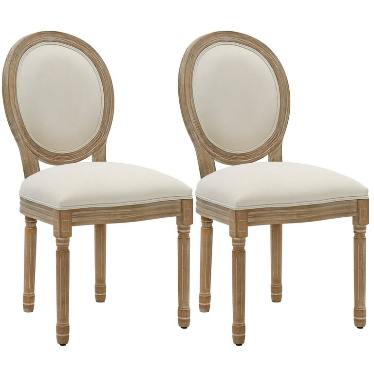Dining Chairs Round Back, Weathered Wood, Fluted Leg Detail
