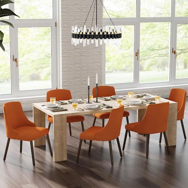 Dining Chairs Set of 6 with Vertical Channel Tufting