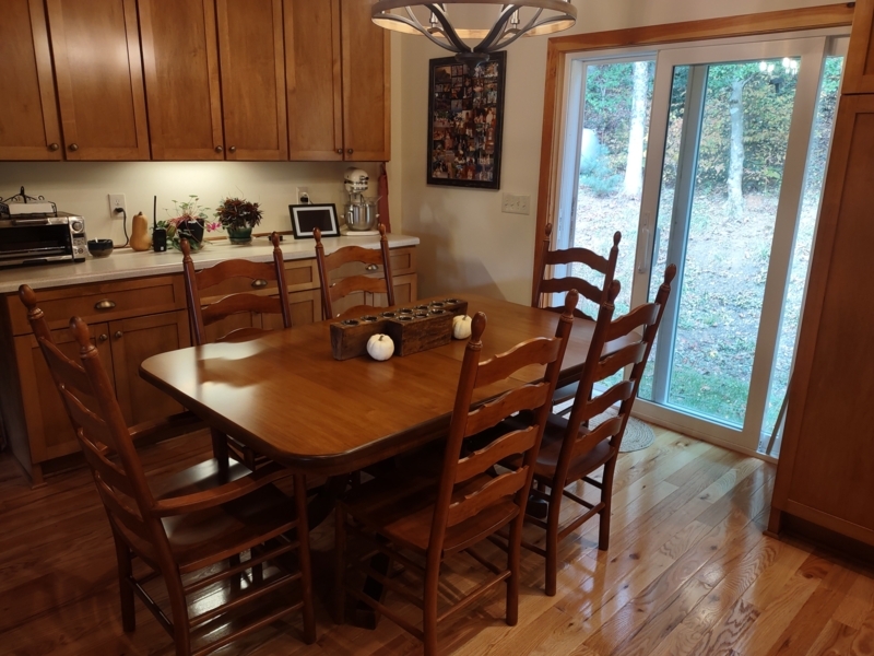 Dining Chairs Traditional Dark Wood Ladderback Turned Legs