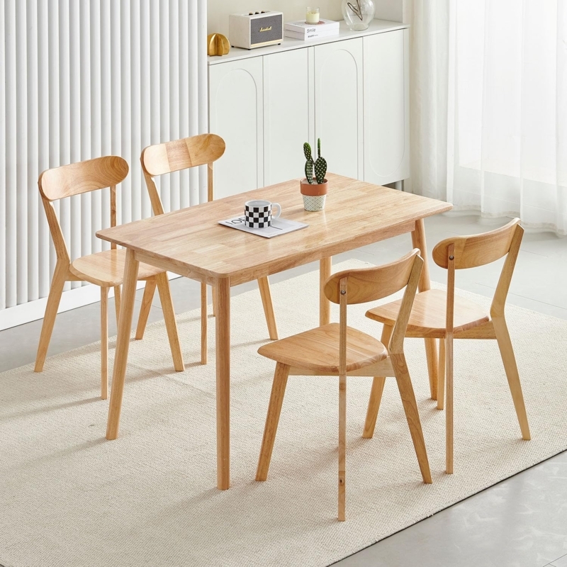 Dining Chairs Two-Tone Finish, Black Spindle Back, Wood Seat