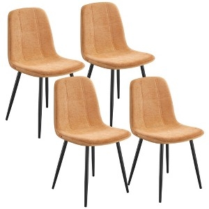 Dining Chairs, Two-Tone Upholstery, Mixed Materials, Bucket Seat