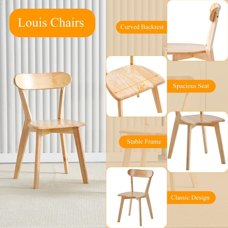 Dining Chairs Woven Seat, Spindle Back, Turned Legs, Light Wood