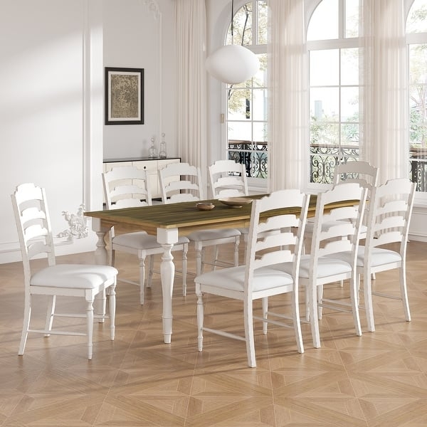 Dining Set 7 Piece Pedestal Base Slat Back Espresso Finish