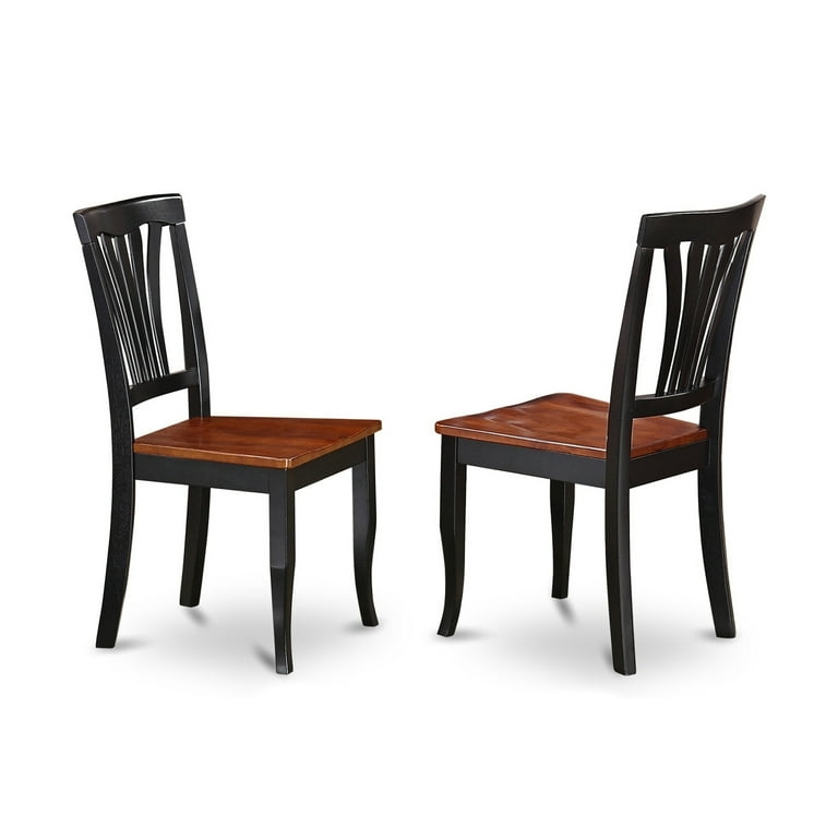 Dining Set Double X-Back Chairs Dark Espresso Finish Upholstered Seats