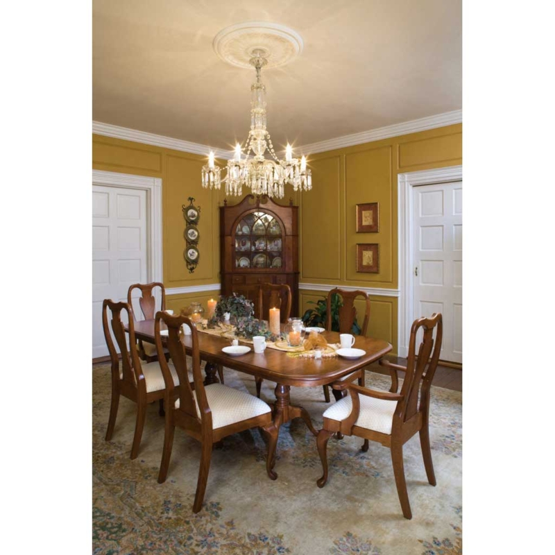 Dining Set, Formal Cherry Finish, Fiddle Back Chairs, Queen Anne Style