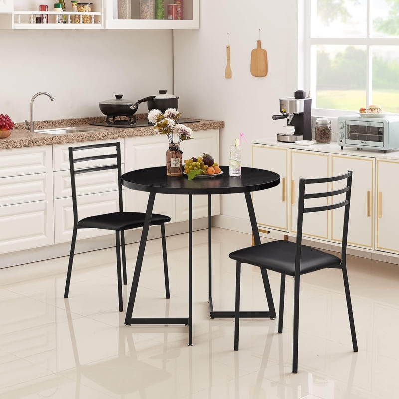 Dining Set Gold X Base Marbled Tabletop And Backless Stools
