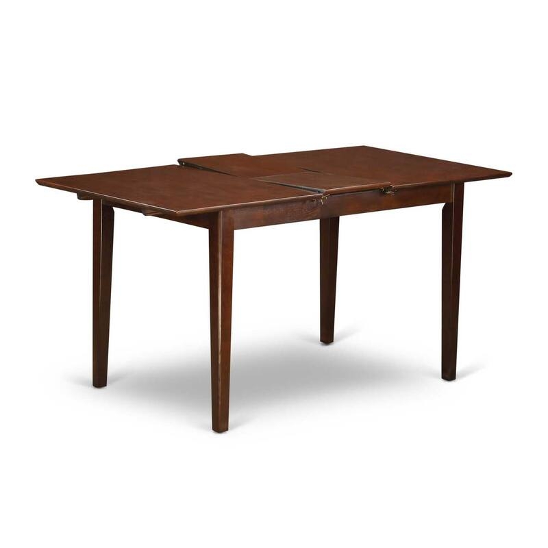 Dining Set Mission Style Mahogany with Butterfly Leaf Table
