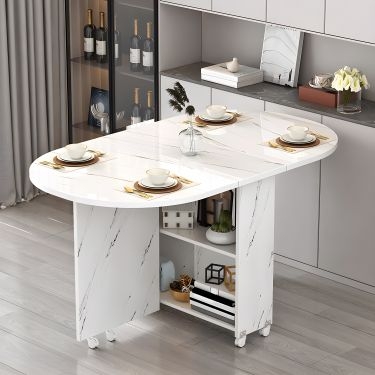 Dining Set Oval Stone-Look Table Gray Upholstered Seating Modern