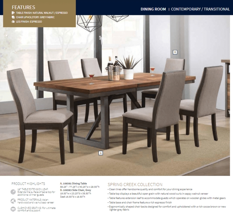 Dining Set Rectangular Double Pedestal Table Taupe Wingback Chairs