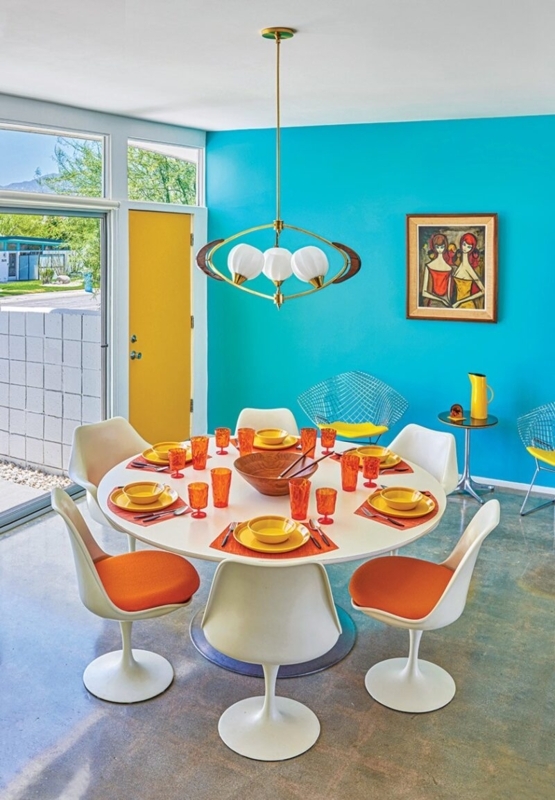 Dining Set with Round Wood Table and Wishbone Chairs