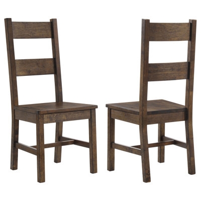 Dining Side Chair Woven Rush Seat Ladder Back Farmhouse Style