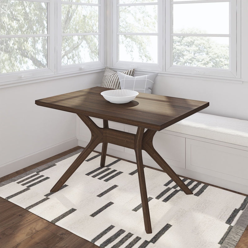 Dining Table Blonde Wood Cross Leg Base Scandinavian Style