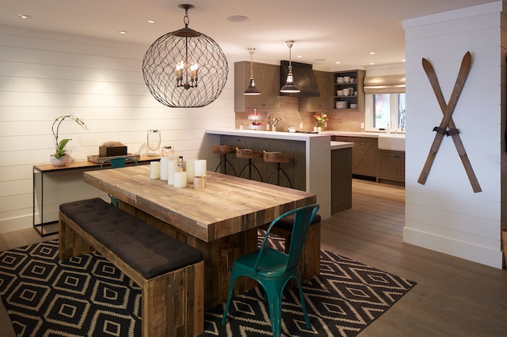 Dining Table Chunky Top Contemporary Minimalist Design
