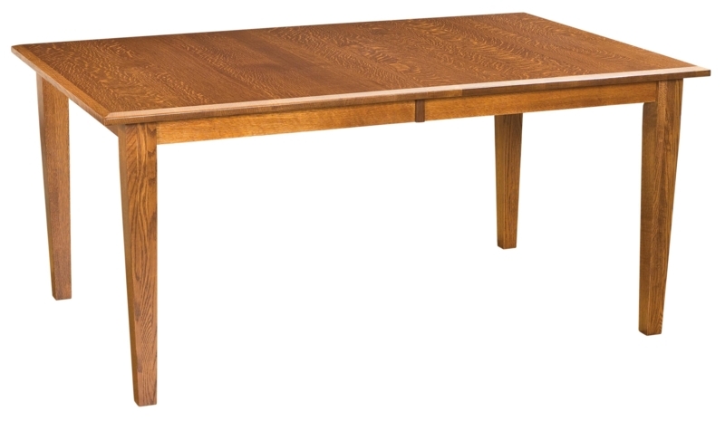 Dining Table Craftsman Mission Style Wood Shaker Legs Honey Finish