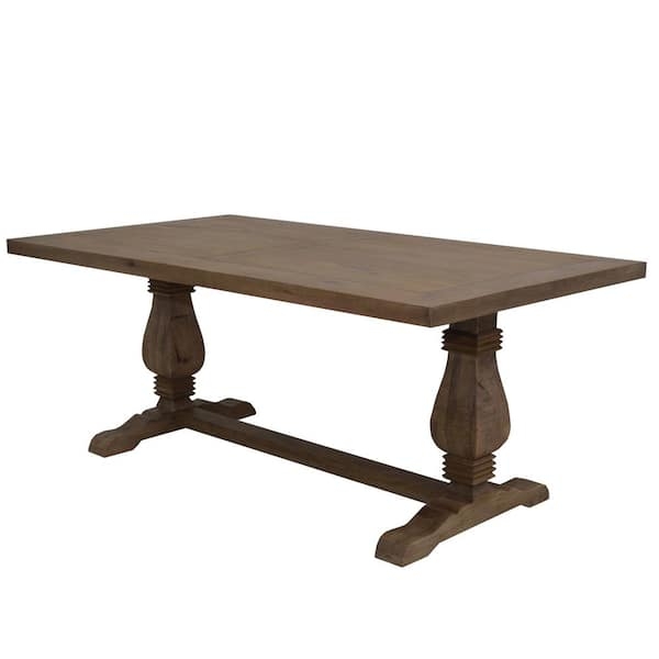 Dining Table Light Natural Wood Grain Finish Tapered Legs Scandinavian