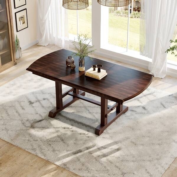 Dining Table Modern Farmhouse Extendable Block Leg Base