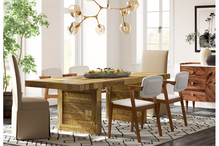 Dining Table Natural Finish Mixed Dining Chairs Black Windsor Chairs