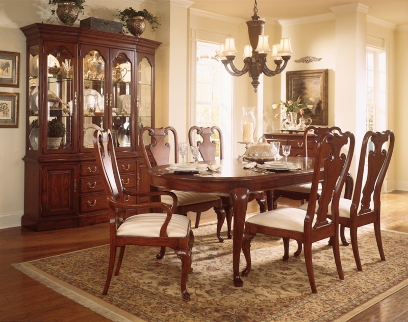 Dining Table Oval Pedestal Dark Espresso Traditional Splat Back