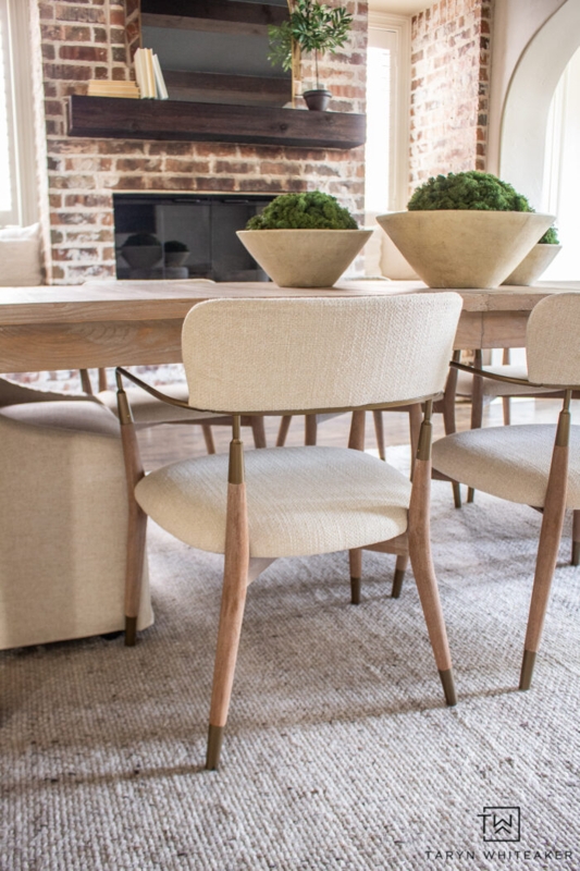 Dining Table Pedestal Base Cane Back Chairs High Contrast Palette