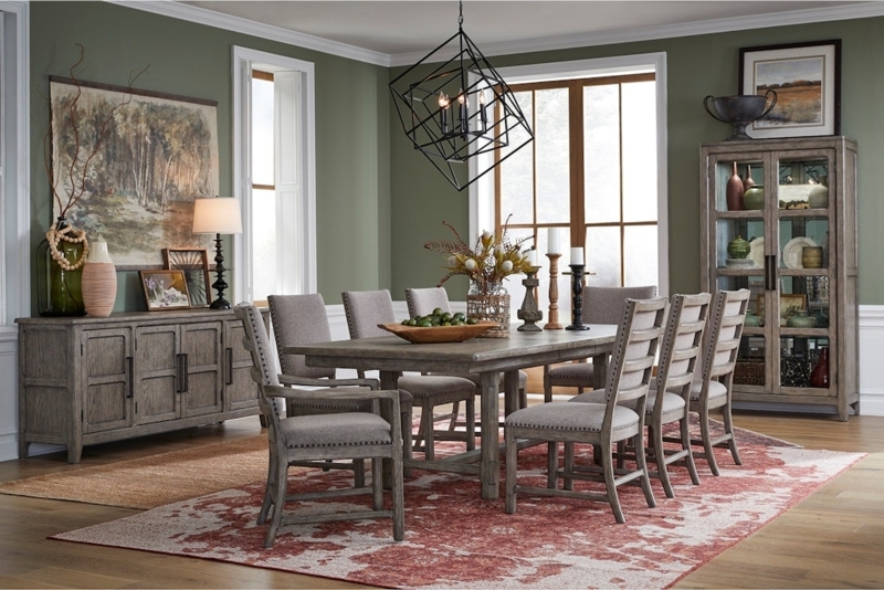 Dining Table Round Espresso X Base Pedestal Transitional Style