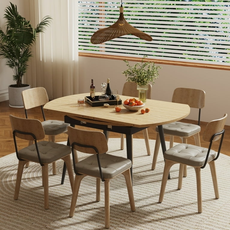 Dining Table Round Extendable Dark Espresso X Base Pedestal