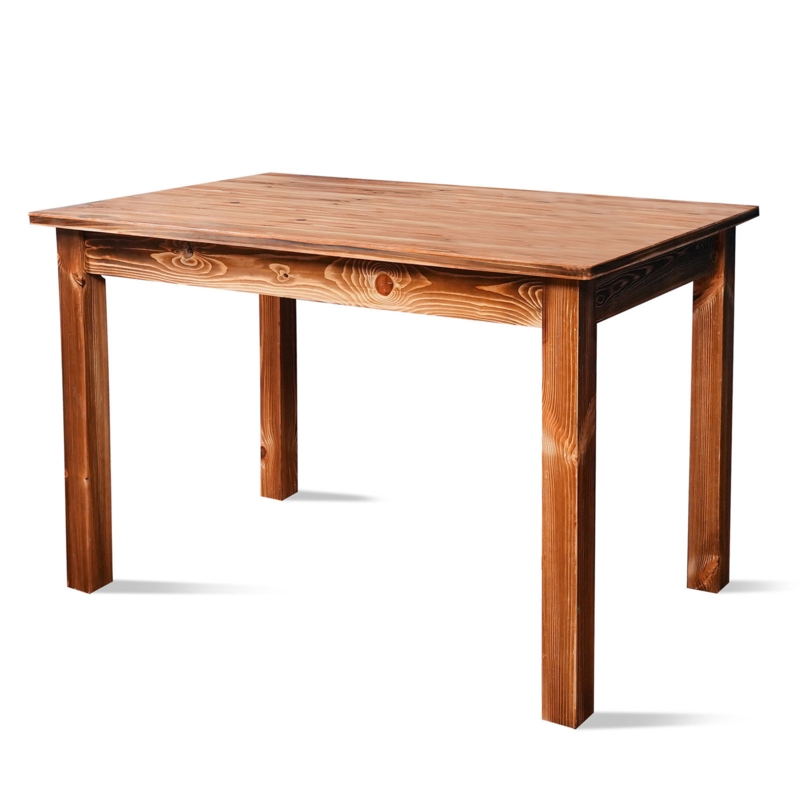 Dining Table Round Pedestal Base Light Wood and White Cottage Style