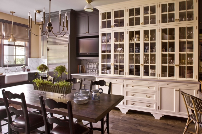 Dining Table Rustic Wood Natural Edge White Shaker Kitchen