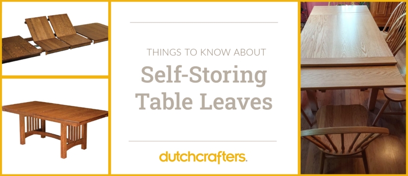Dining Table Self-Storing Butterfly Leaf Modern Farmhouse Spindle