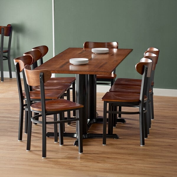 Dining Table Set Walnut Live Edge Boomerang Chairs Industrial