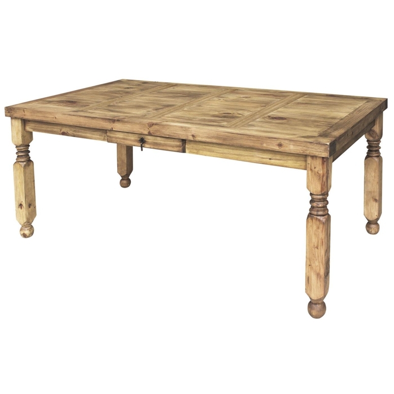 Dining Table Southwest Style, Chunky Square Legs, Warm Honey Brown Wood