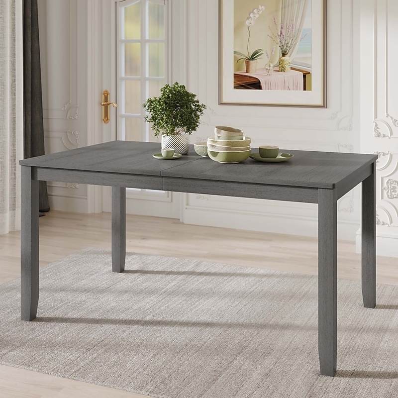 Dining Table Trestle Base Transitional Rustic Breadboard Ends