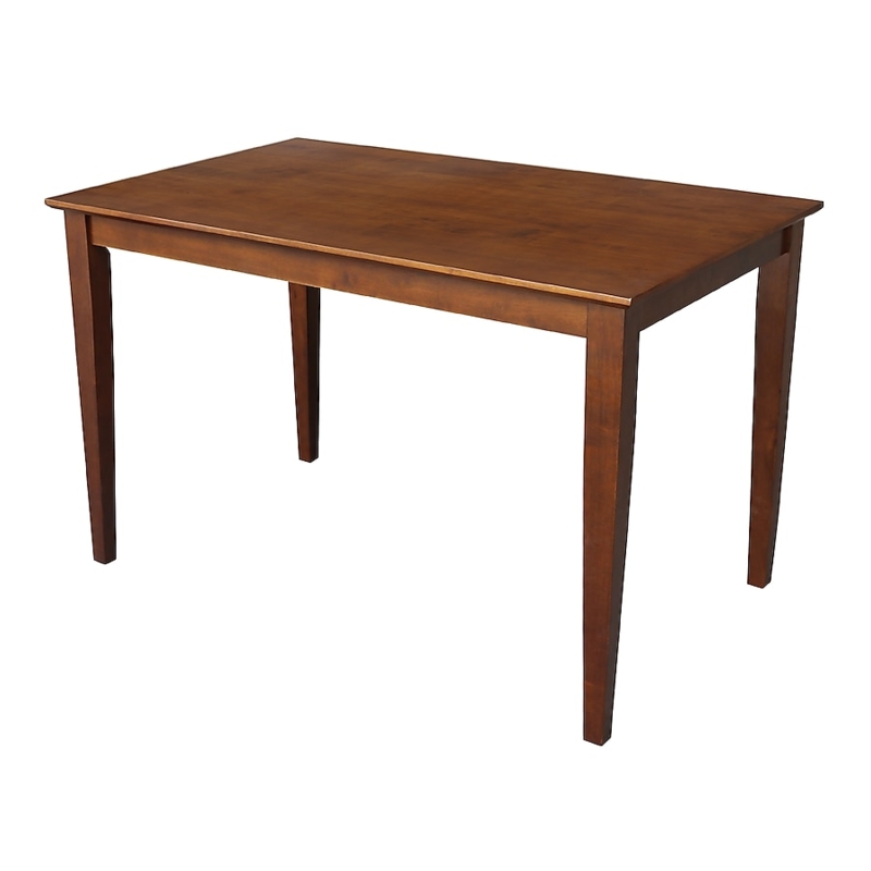 Espresso Wood Dining Table Traditional Rectangular Shaker Style