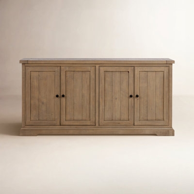 Farmhouse Four-Door Buffet Cabinet in Reclaimed Wood Texture