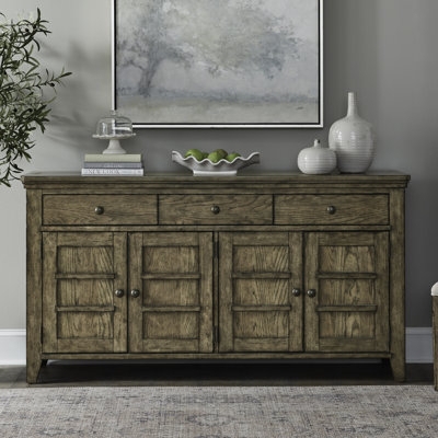 Felt-Lined Drawer Sideboard with Cutlery Dividers, Dark Espresso