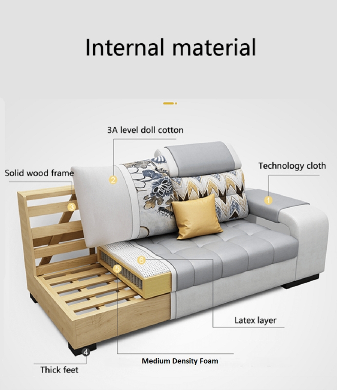 Futuristic White Sectional Sofa with Integrated Technology and Speakers