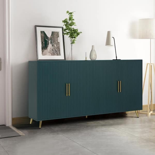 Geometric Molding Furniture Accents Farmhouse Buffet Wood Top
