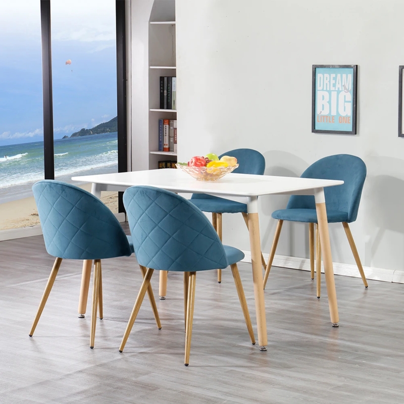 Glam Scalloped Back Dining Chairs in Jewel Tones with Gold Legs