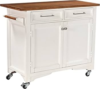 Kitchen Cart Cup Pull Hardware Slatted Lower Storage Portable Trolley